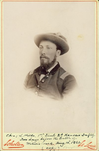 Bust Portrait of Lieutenant Colonel Charles S. Hills in Uniform and a Hat, and Turned to the Left by St. Louis Scholten